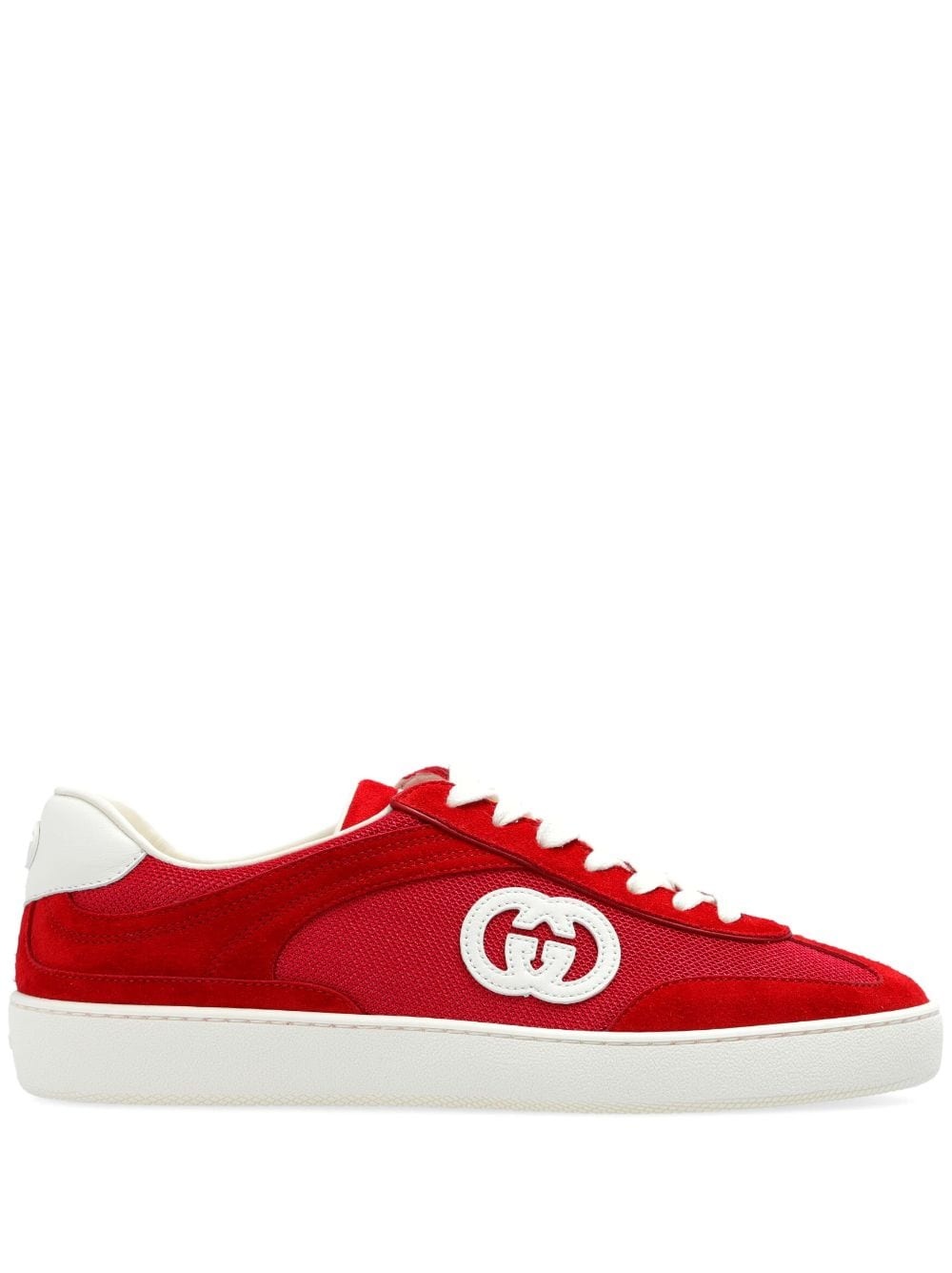 スニーカー GUCCI GG LOGO SNEAKERS Gucci GG Logo Lace Up Sneakers Silver Leather Canvas Size EU
