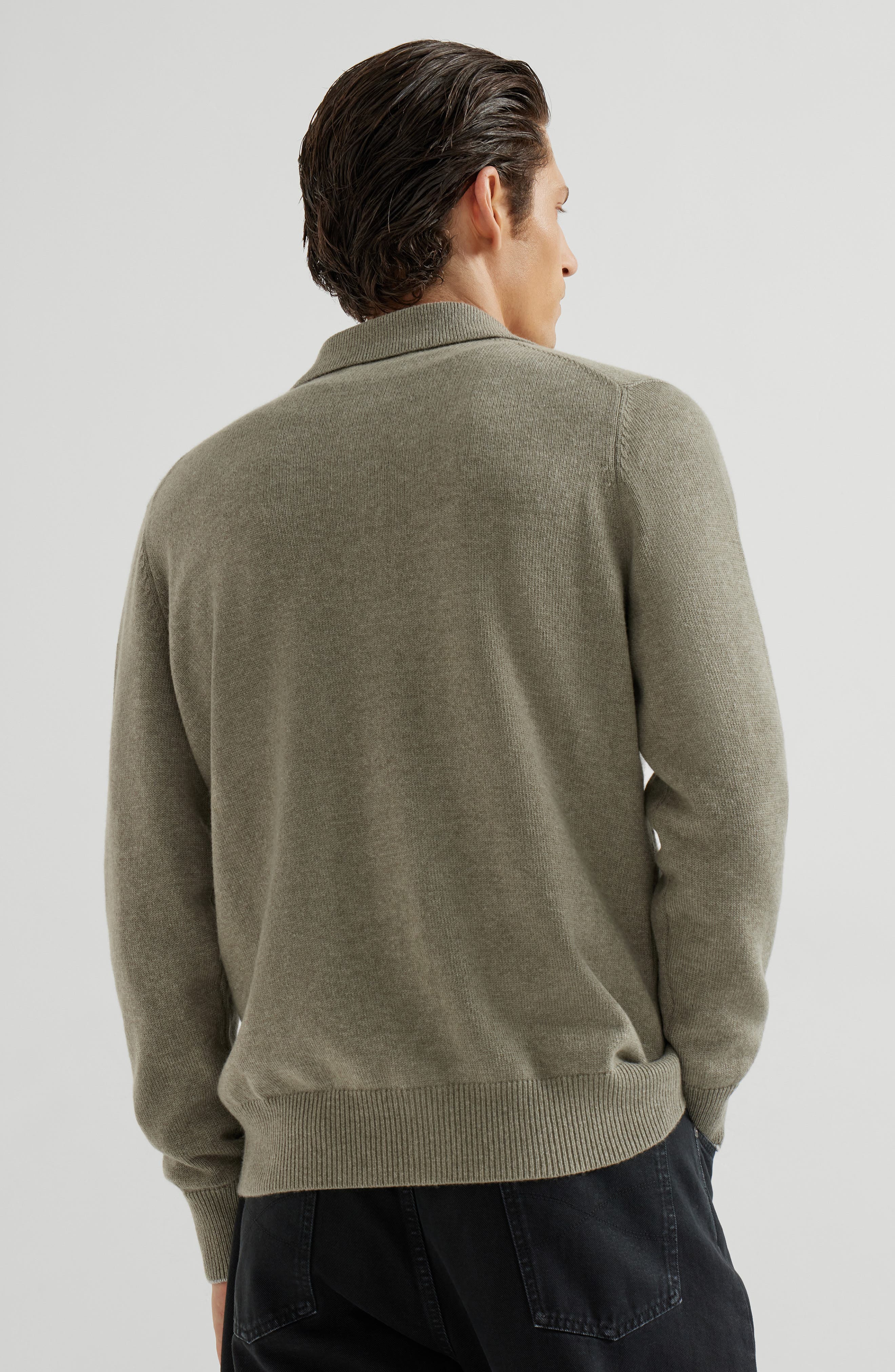 Brunello Cucinelli Shirt-style cardigan in Olive at Nordstrom - 3