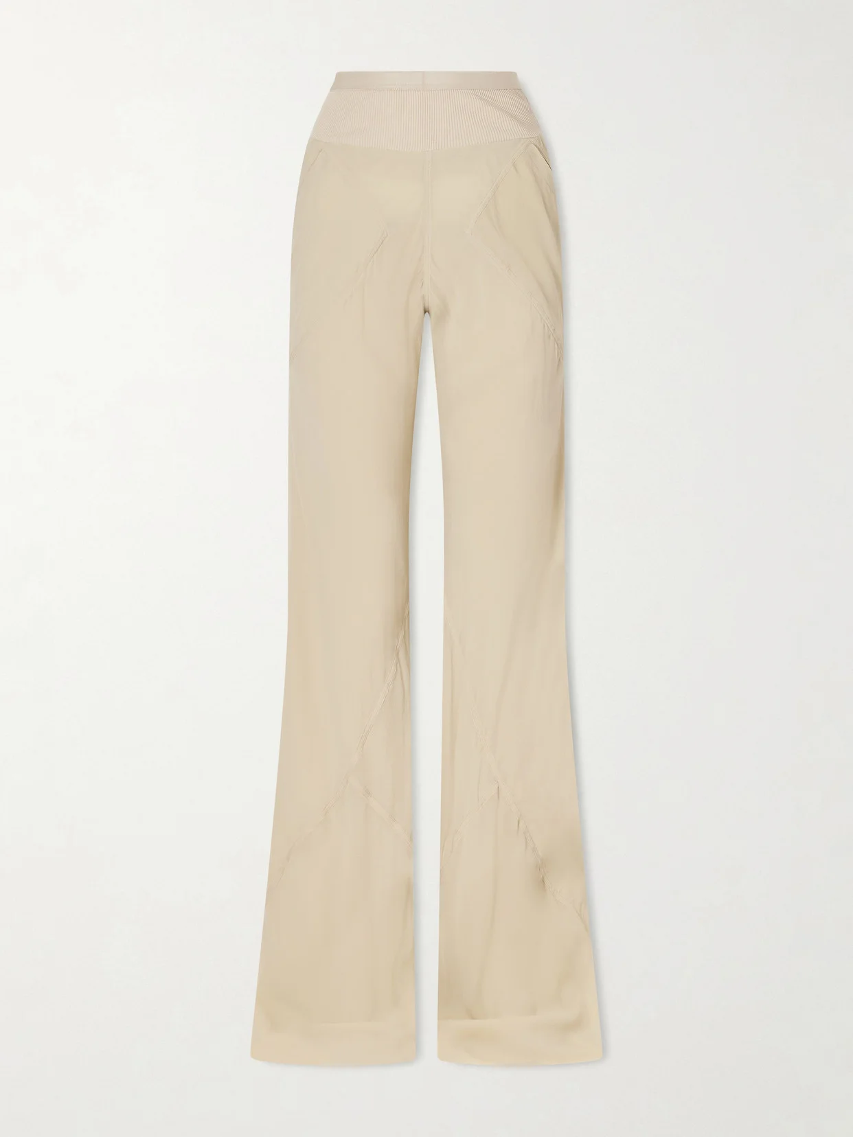 Bias Silk-crepe Wide-leg Pants - 1