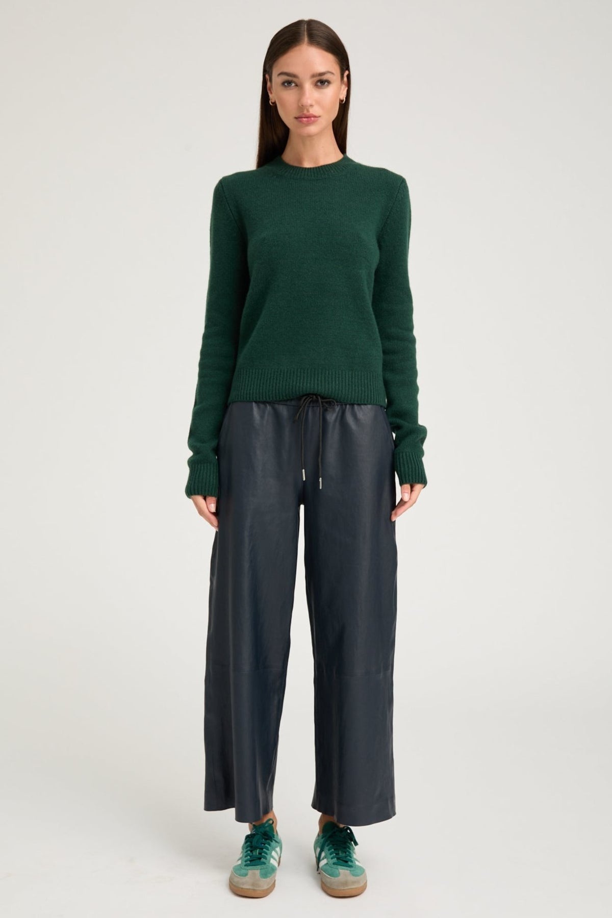 EMERALD CASHMERE CREWNECK SWEATER - 2