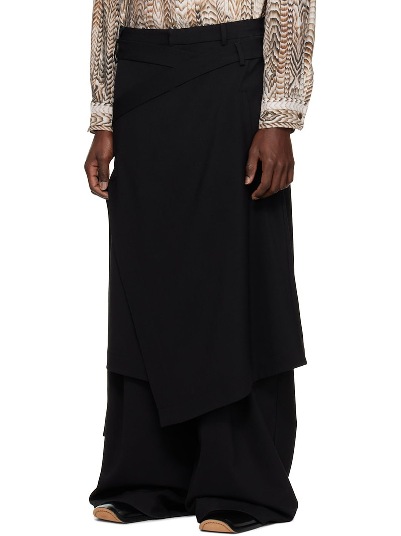 LU'U DAN Black Apron Skirt outlook