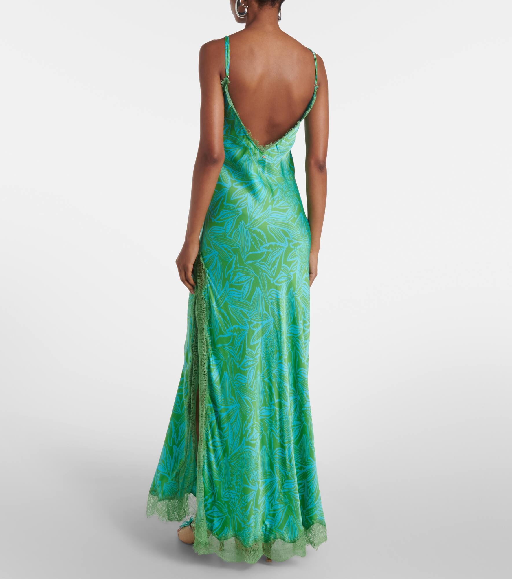 Lucia floral open-back slip dress - 3