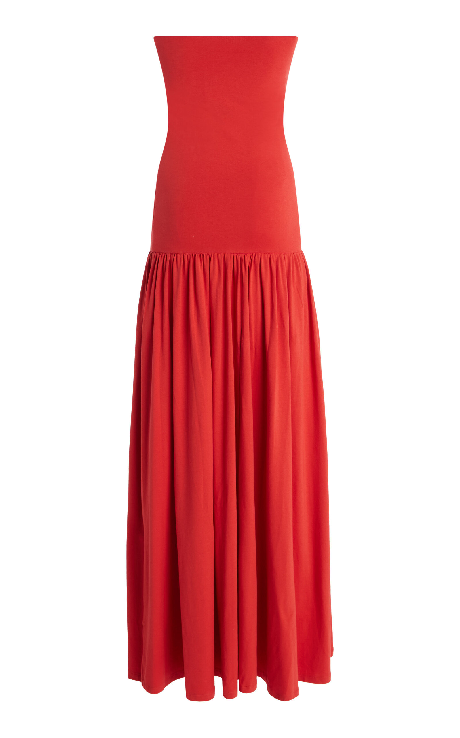 Marciella Stretch-Cotton Maxi Dress red - 5