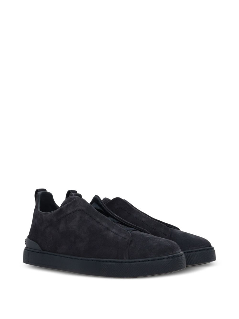 ZEGNA elasticated-panel suede sneakers outlook