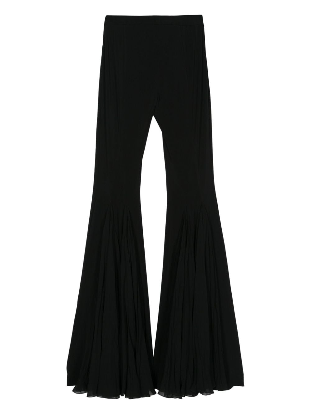 jersey flared trousers - 2