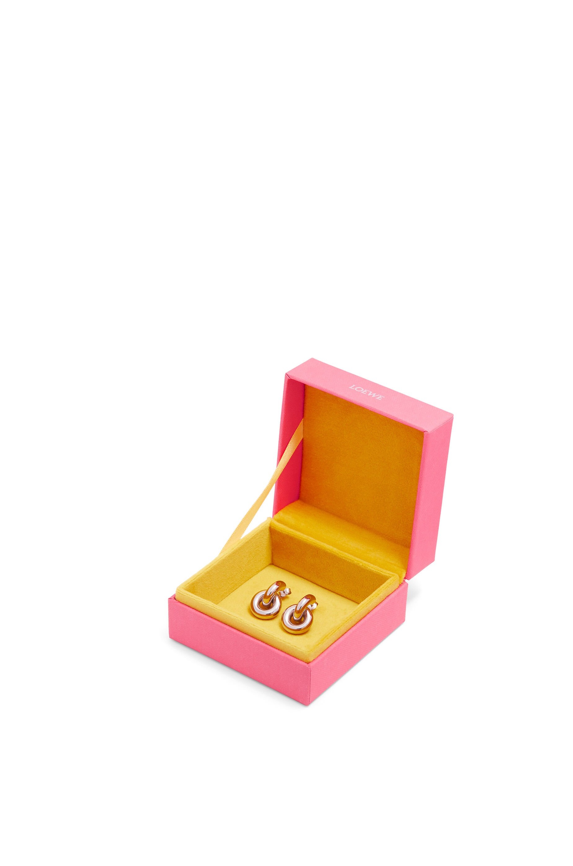 Donut link earrings in sterling silver - 4