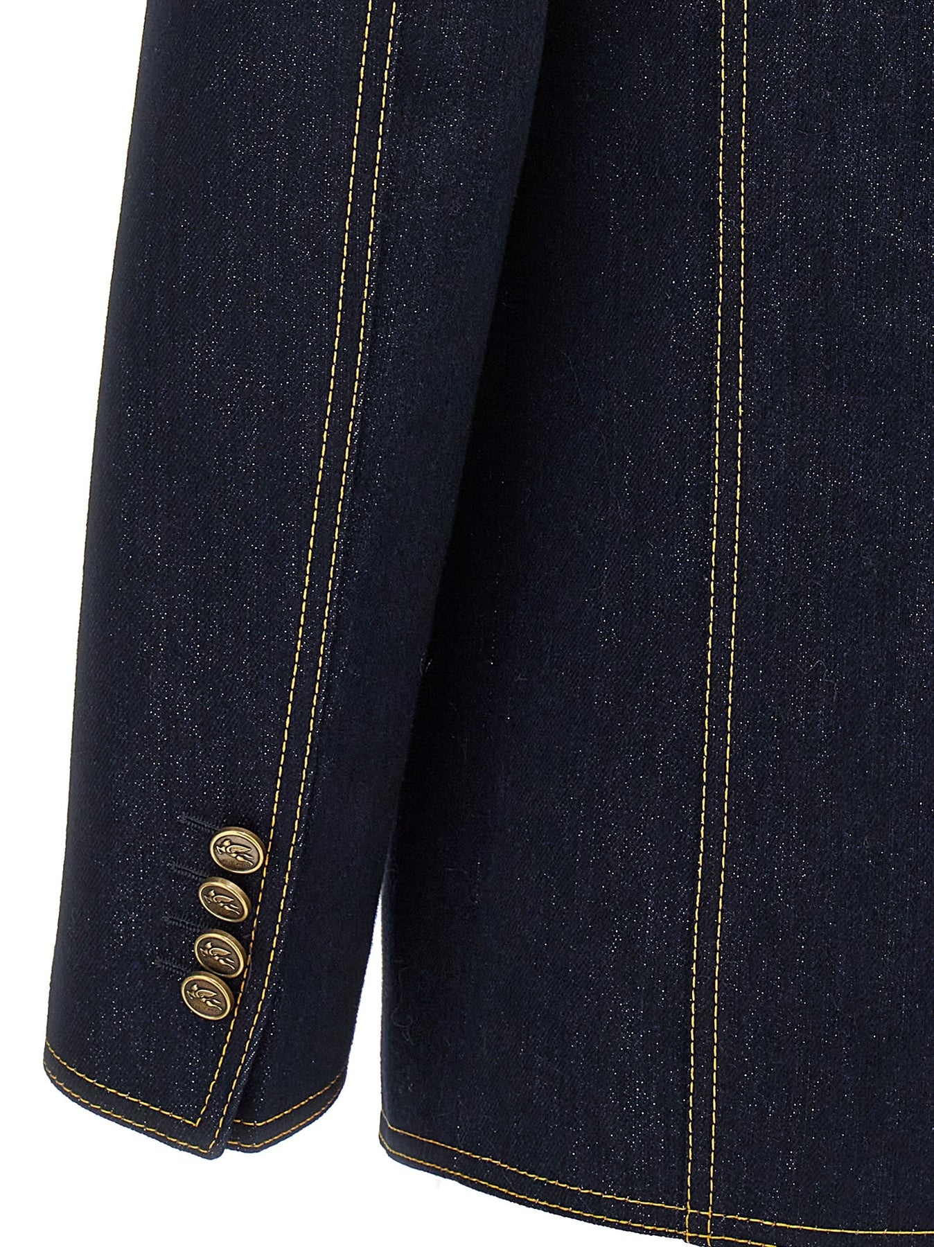 ジャケット ETRO Single-breasted denim blazer Blue WRNA0012AD177 Etro Single-breasted Denim Blazer | italist