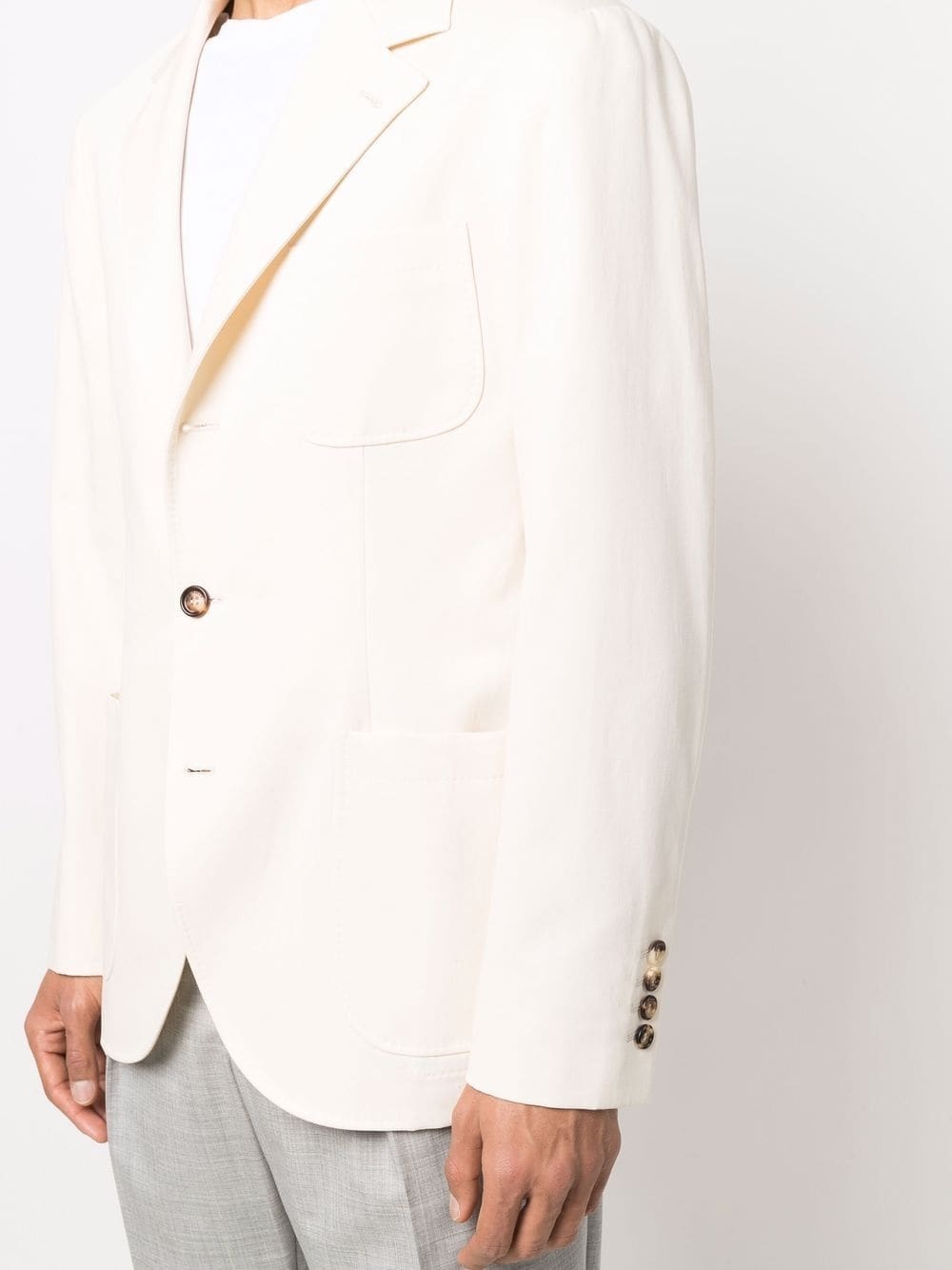 fitted single-breasted blazer - 5