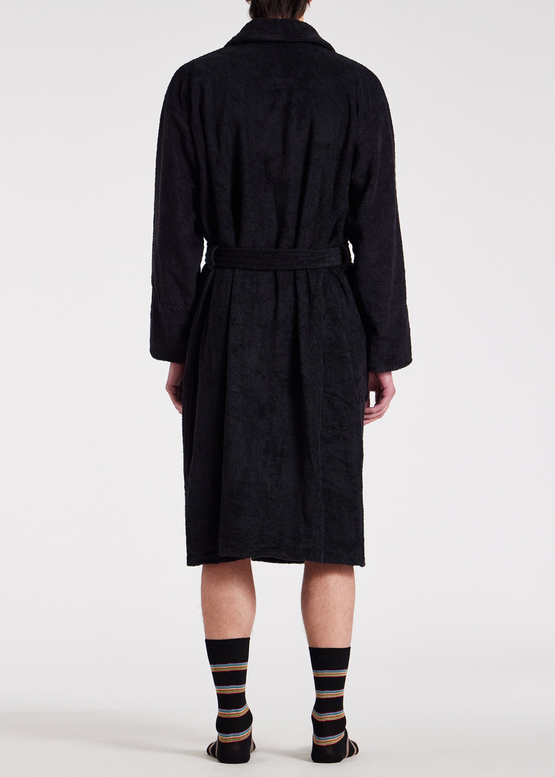 Black Zebra Towelling Dressing Gown 6