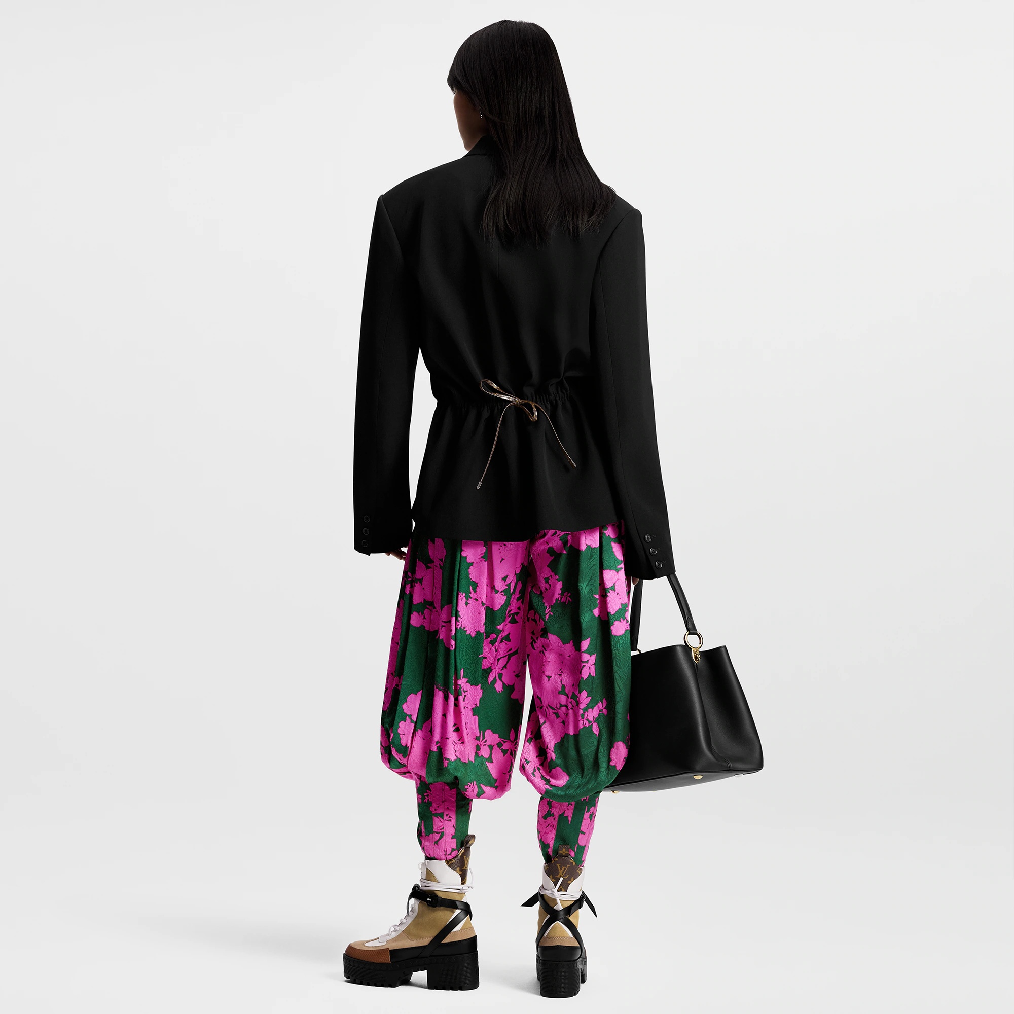 Wool Crepe Drawstring Blazer - 3