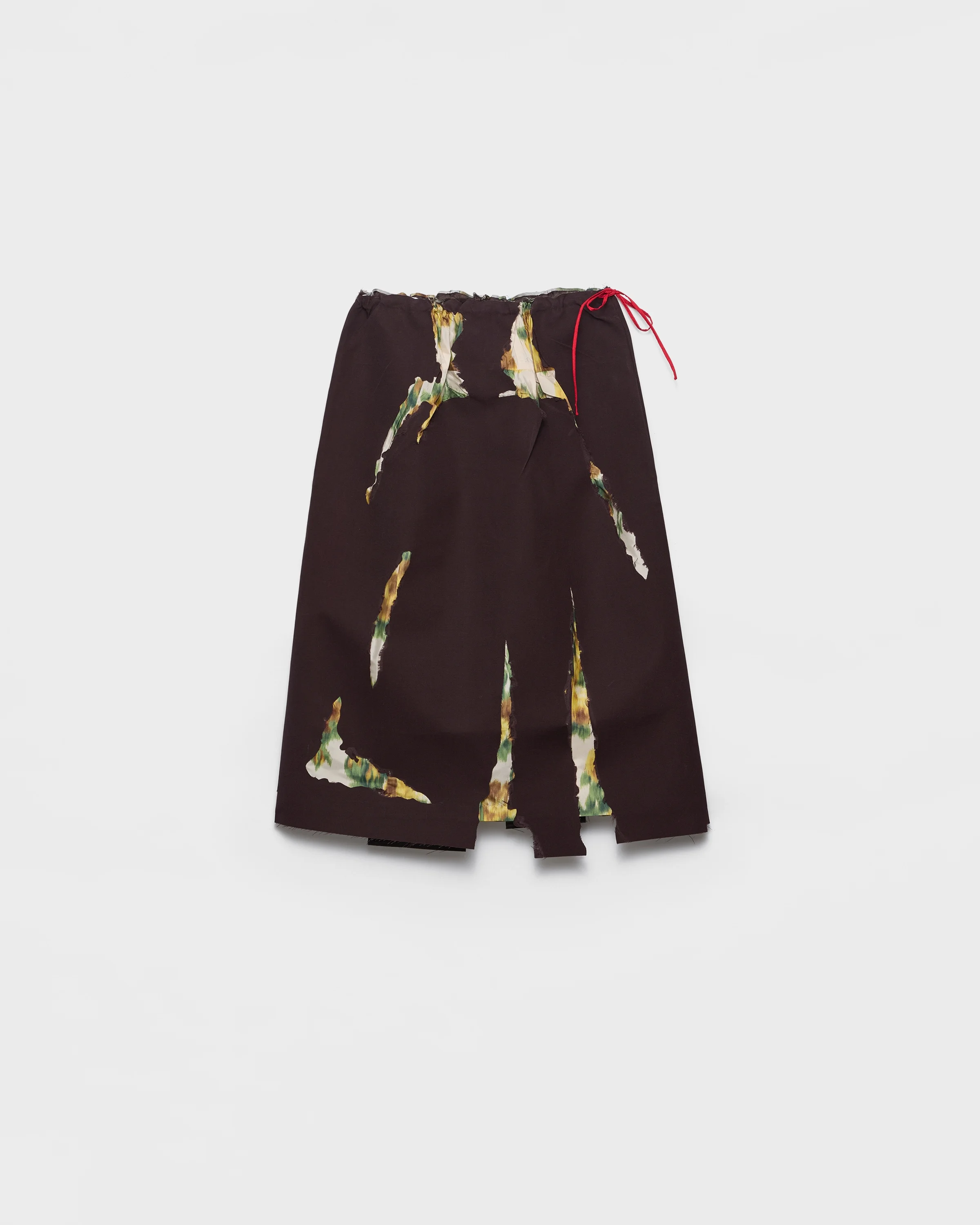 Bonded gabardine skirt with devoré effect - 1