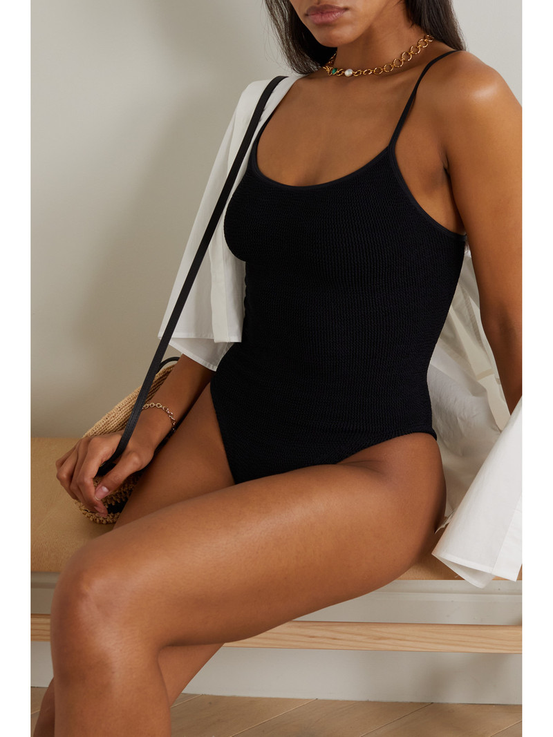 Hunza G + Net Sustain Pamela Seersucker Swimsuit outlook