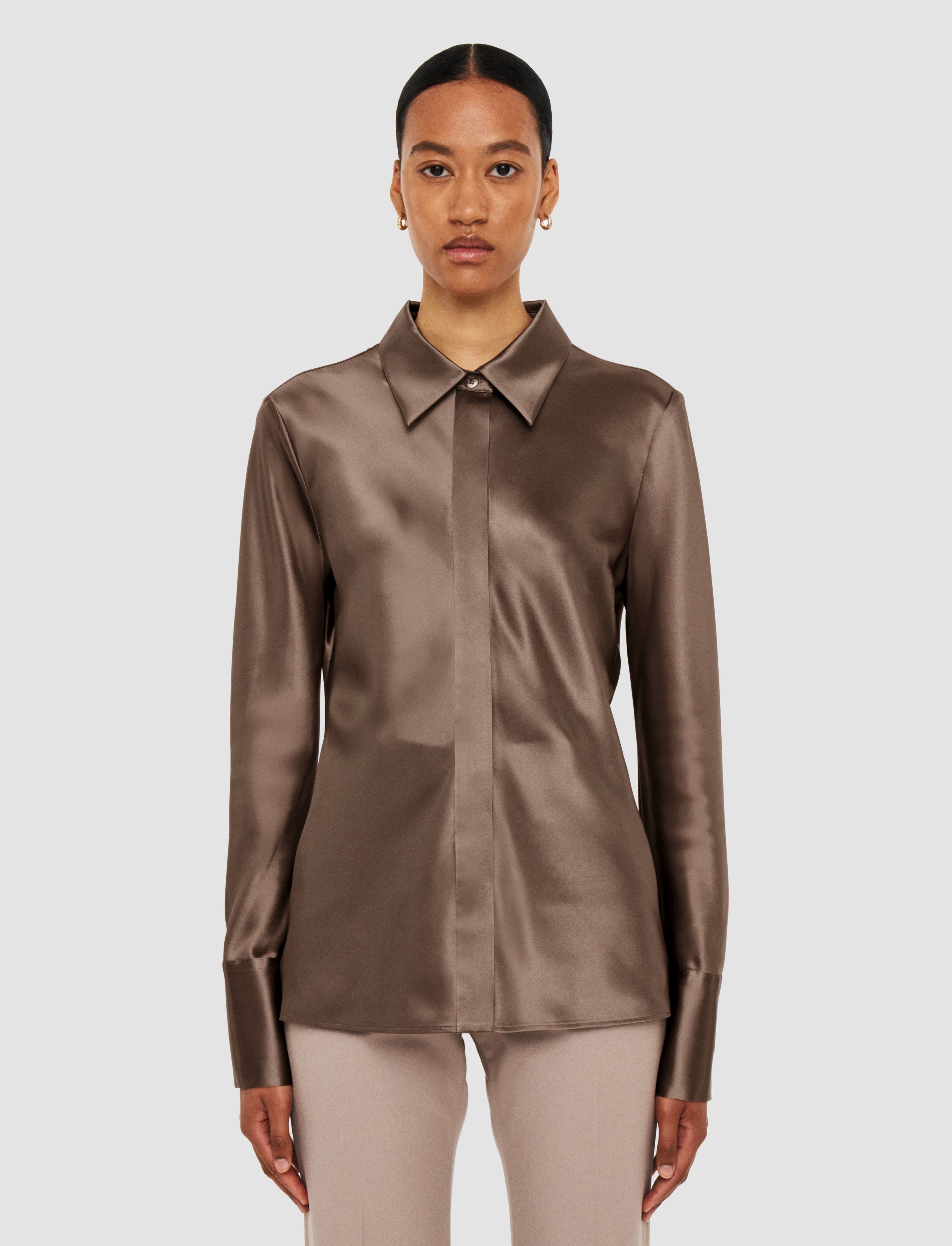 Brunel Silk Satin Blouse - 3
