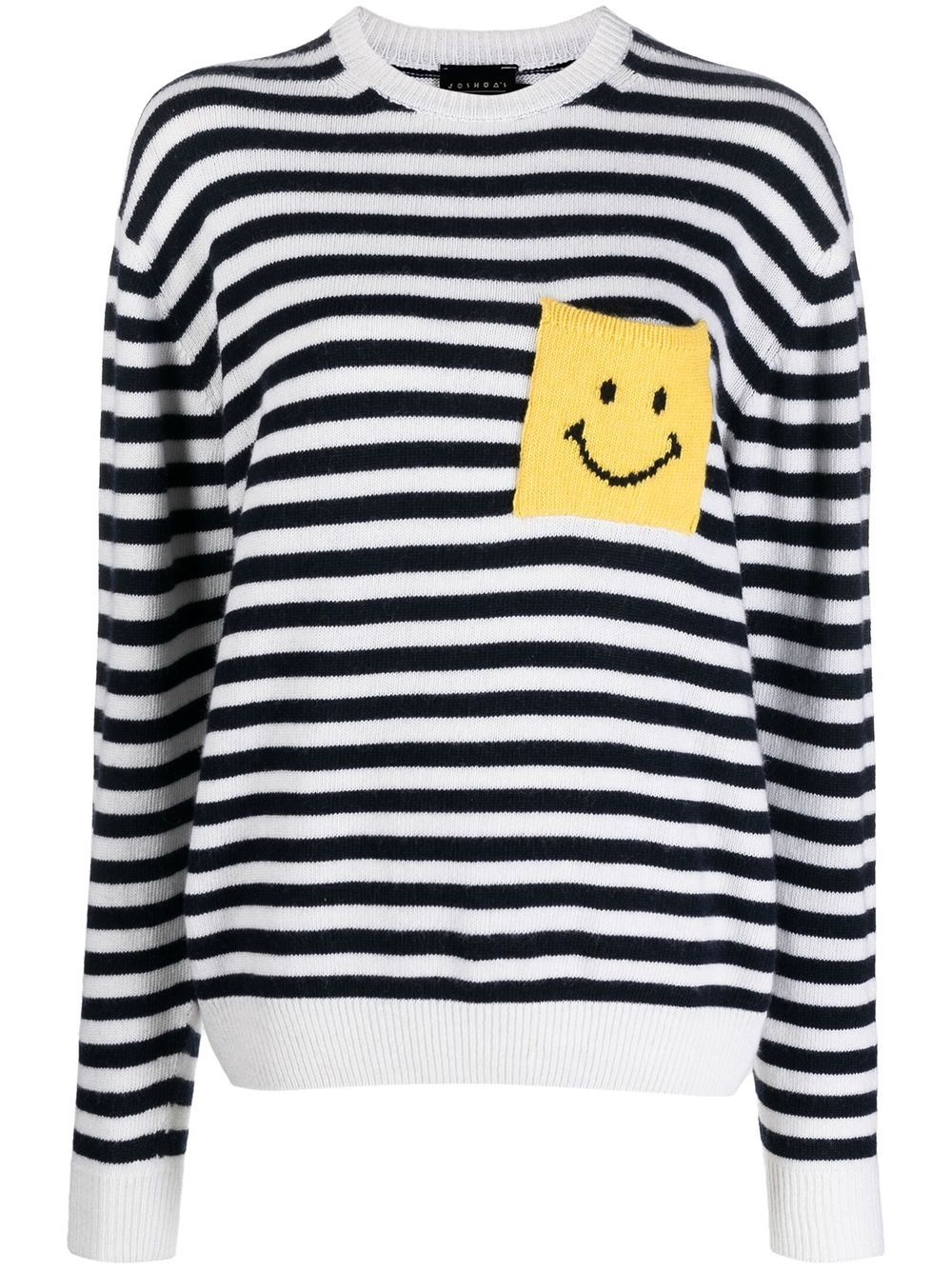 striped crew neck sweater - 1