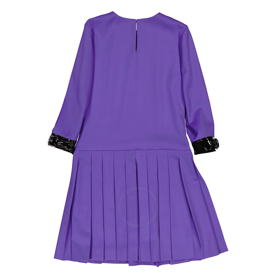Moschino Ladies Purple Long Sleeve Dress - 2
