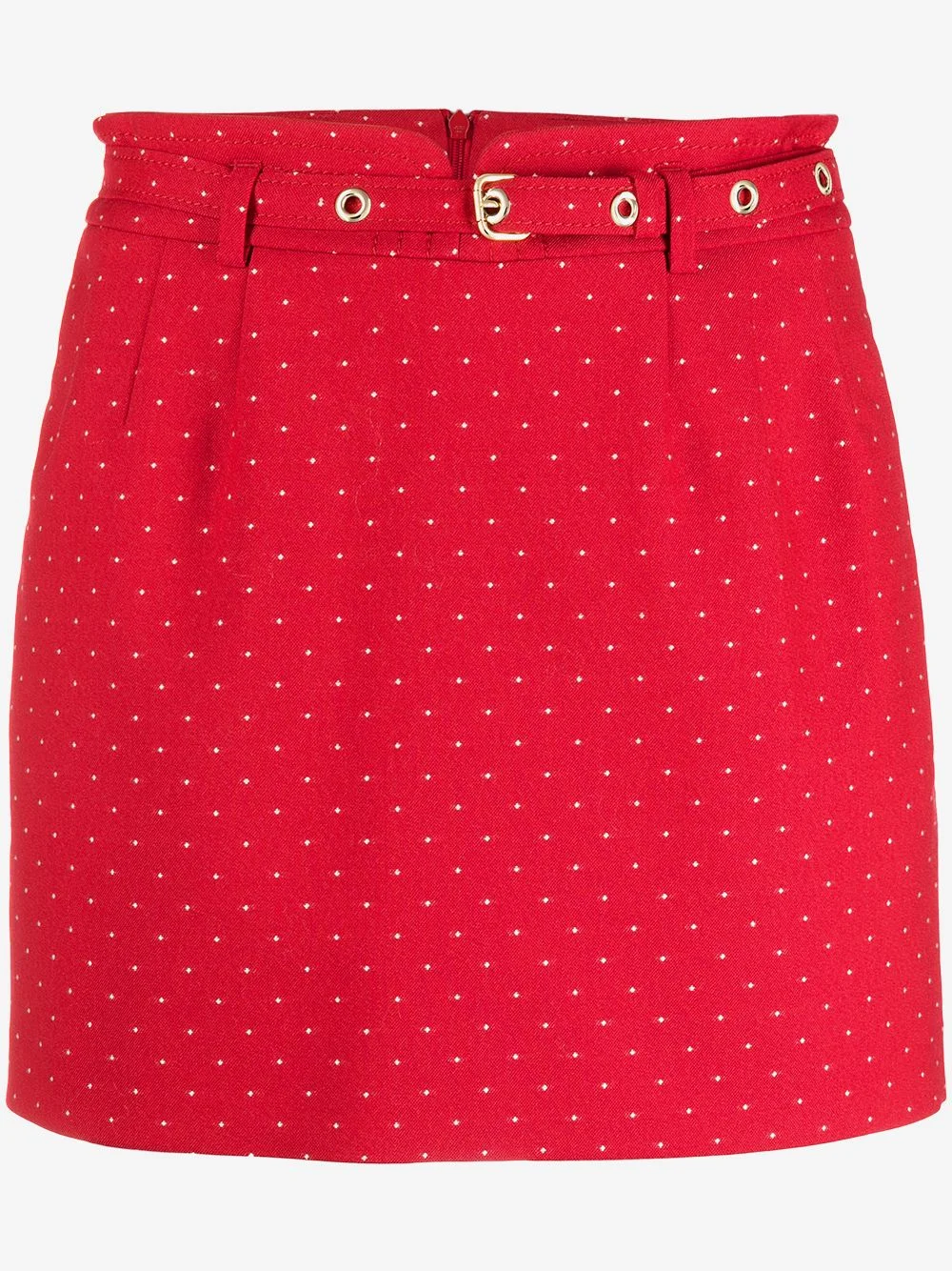 dotted belted shorts - 1