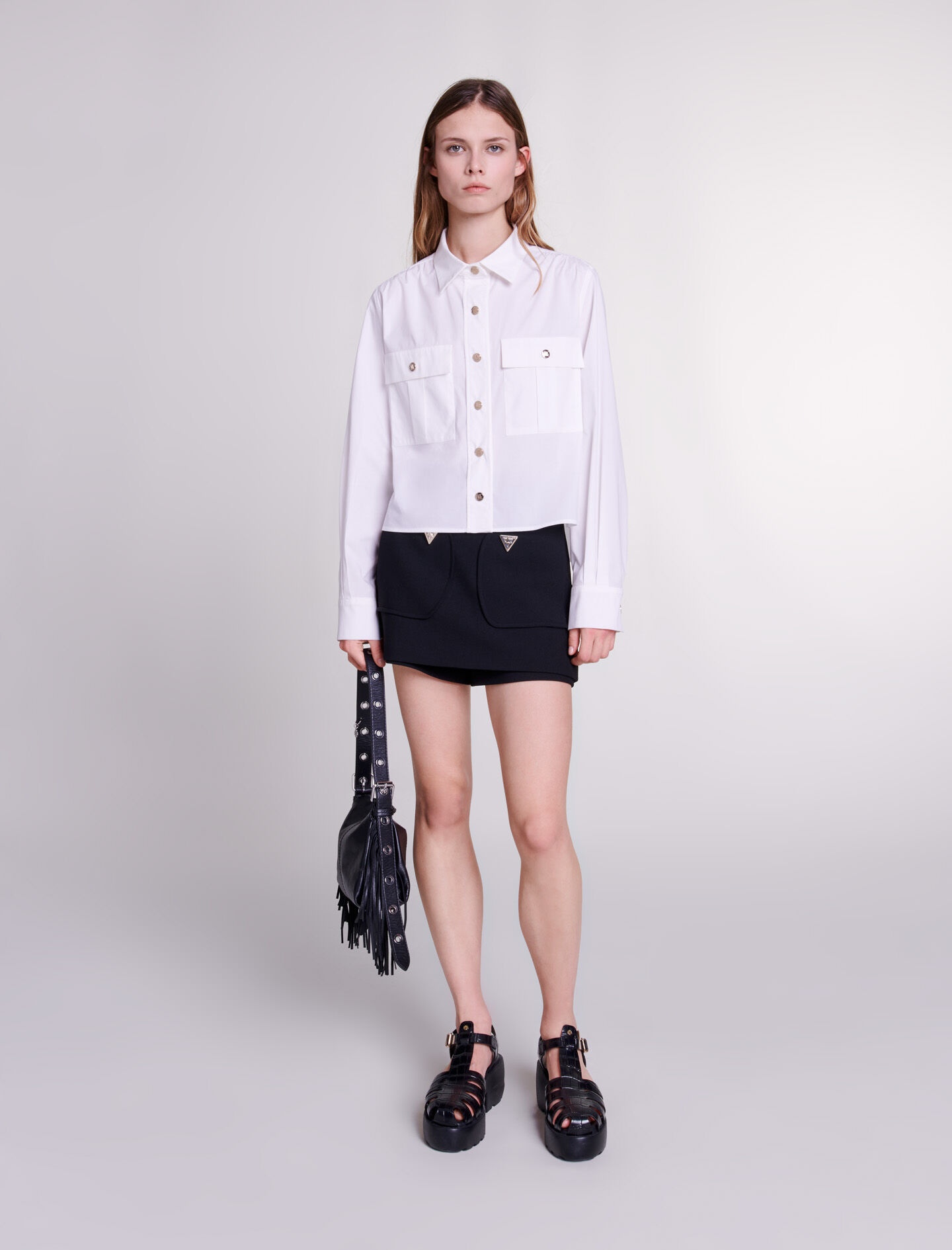 Cropped cotton shirt - 2