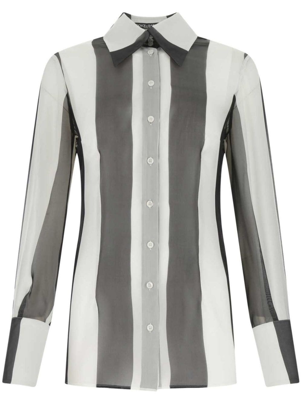 striped silk shirt - 1