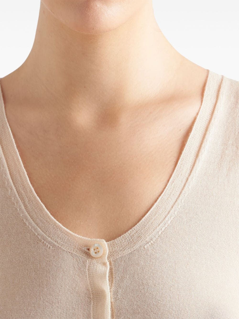 buttoned cashmere tank top - 4