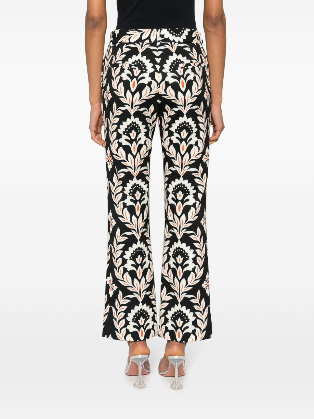 floral-print cropped trousers - 4