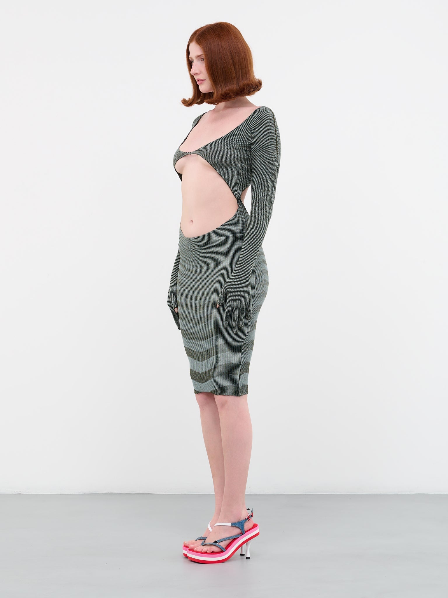 Gloved Knit Dress - 2