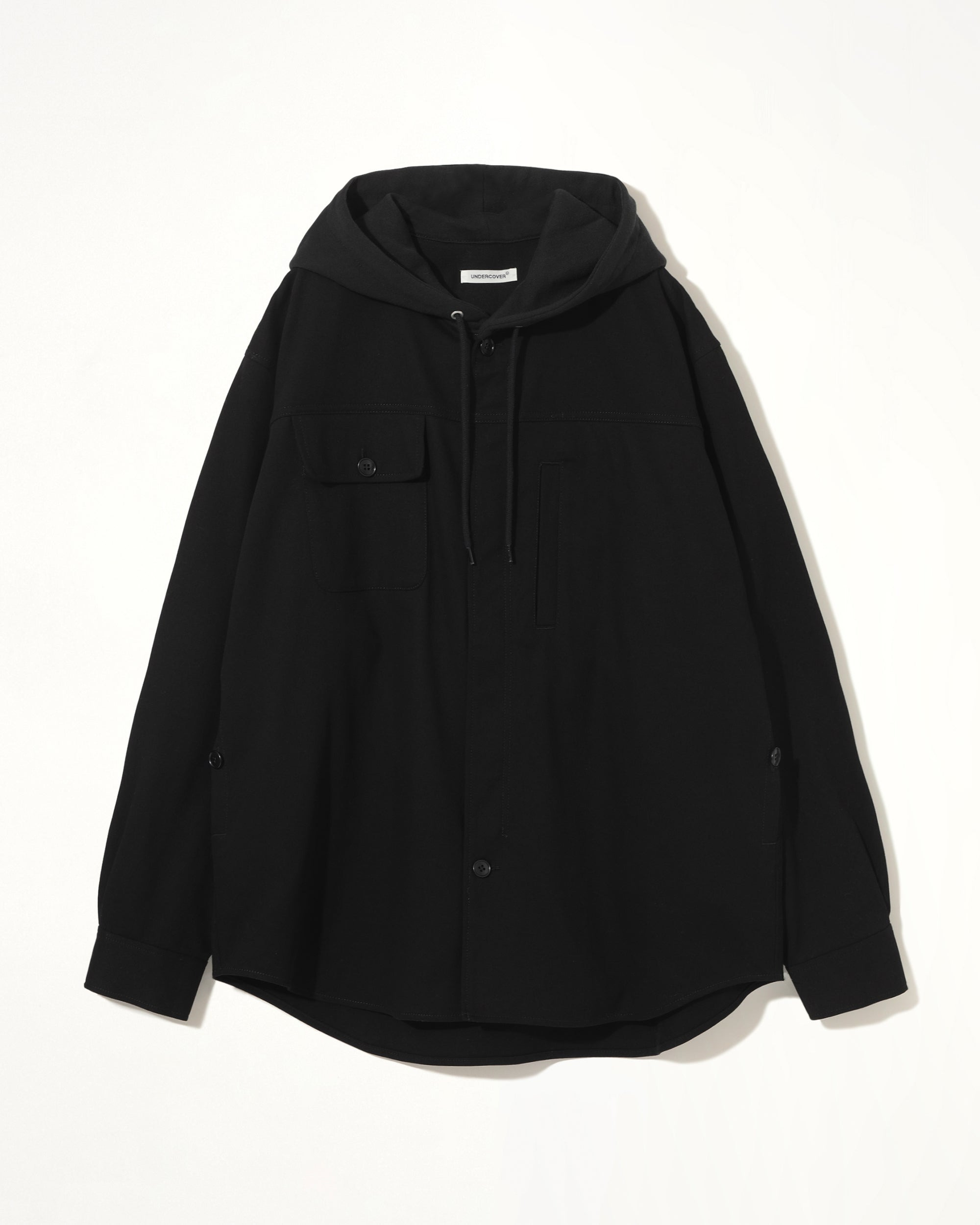 Hooded Blouse in Black - 2