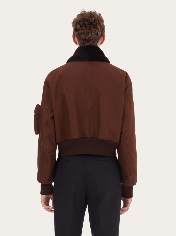 BLOUSON WITH SHEARLING NECK - 2
