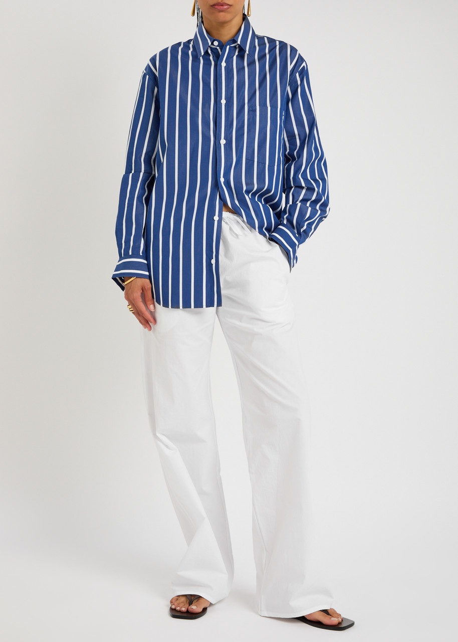 Matteau Drawcord Cotton-poplin Trousers - 4
