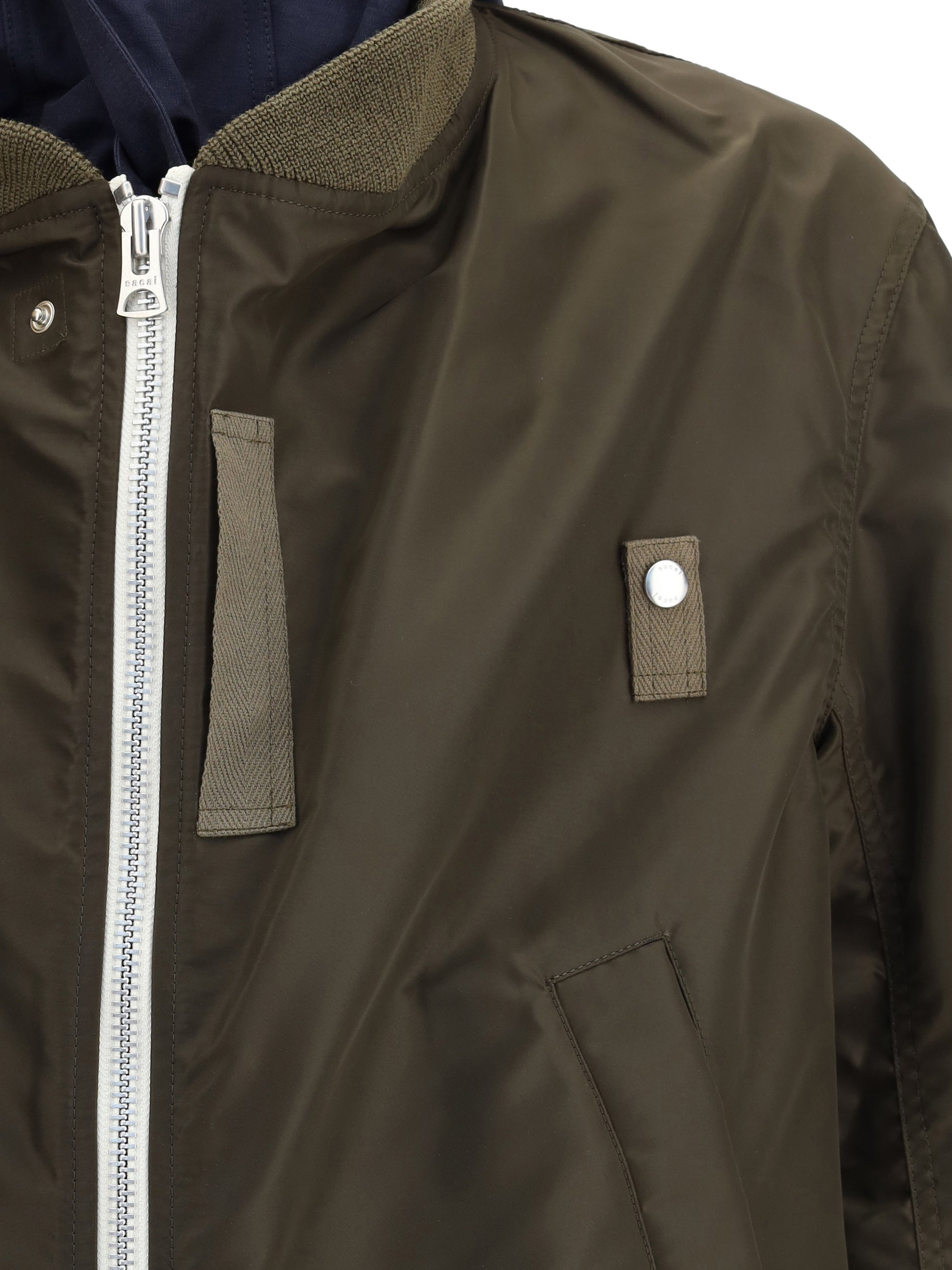 Sacai Men Nylon Bomber Jacket - 3