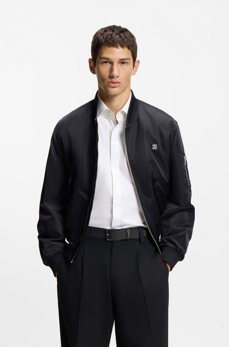 HUGO LEATHER BELT WITH LOGO-PLATE KEEPER outlook