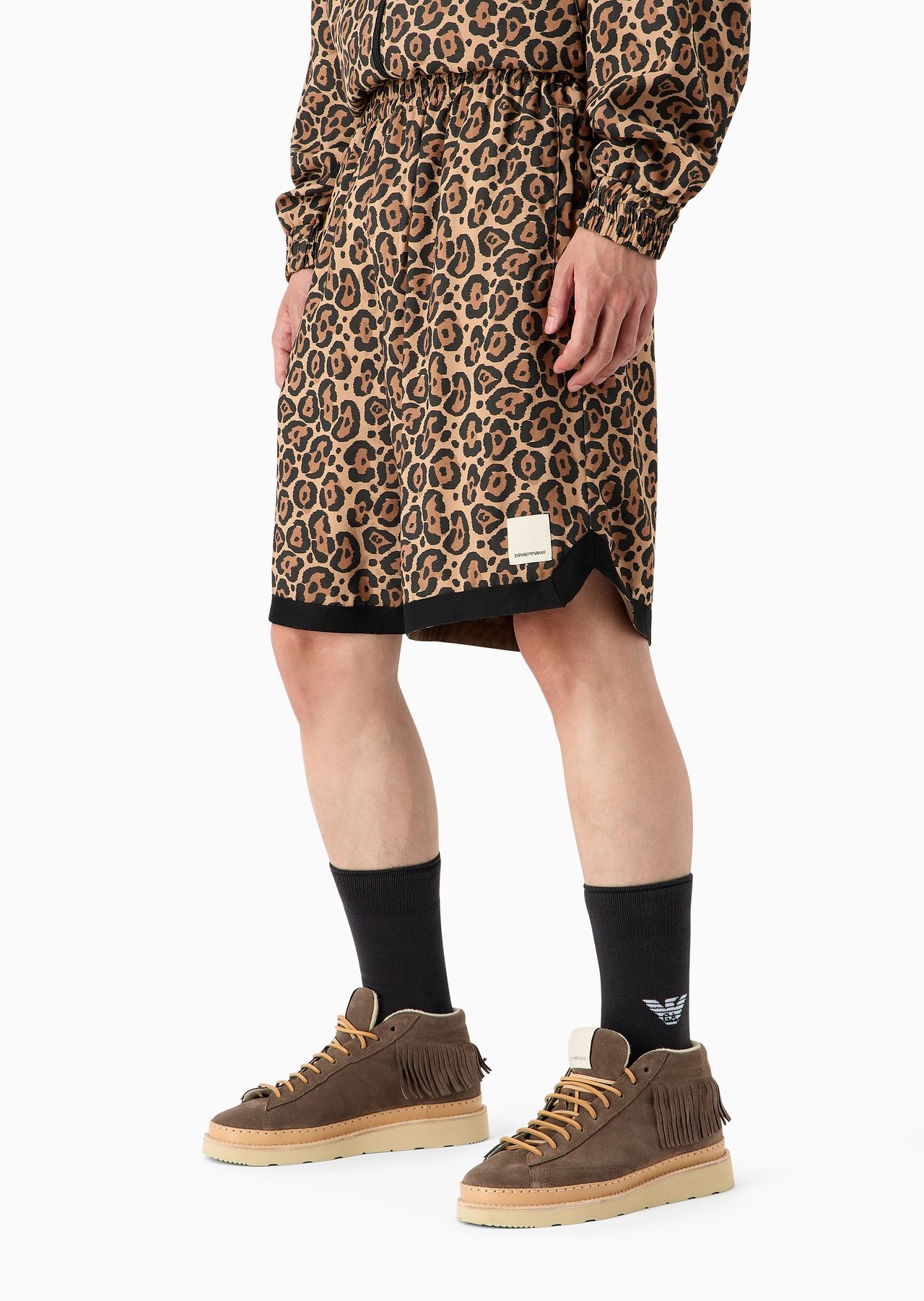 Emporio Armani Sustainability Values Capsule Collection reversible recycled modal Bermuda shorts - 2