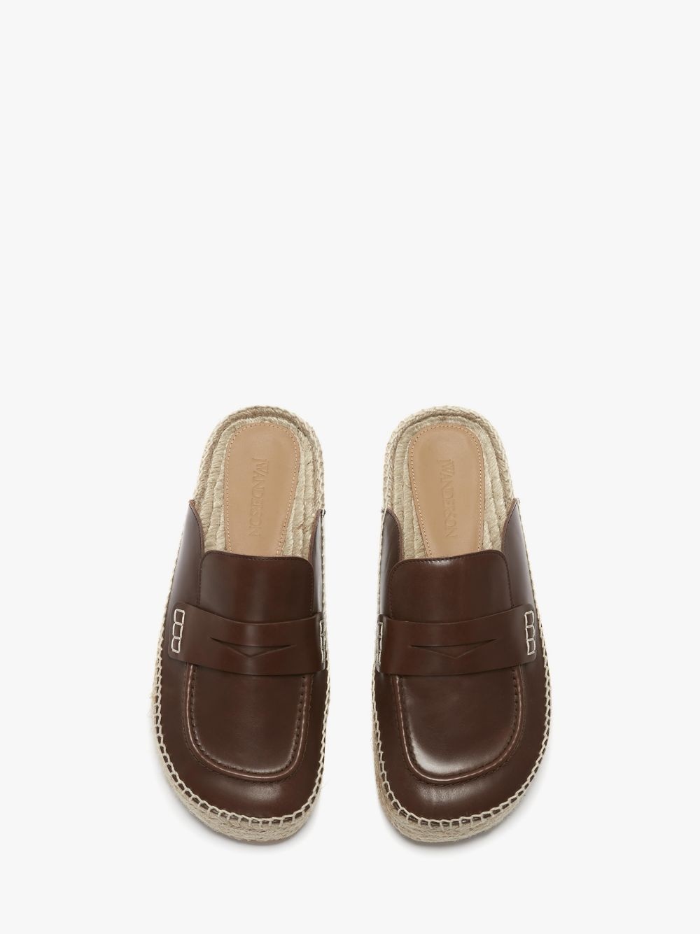 LEATHER ESPADRILLE LOAFER MULES - 4