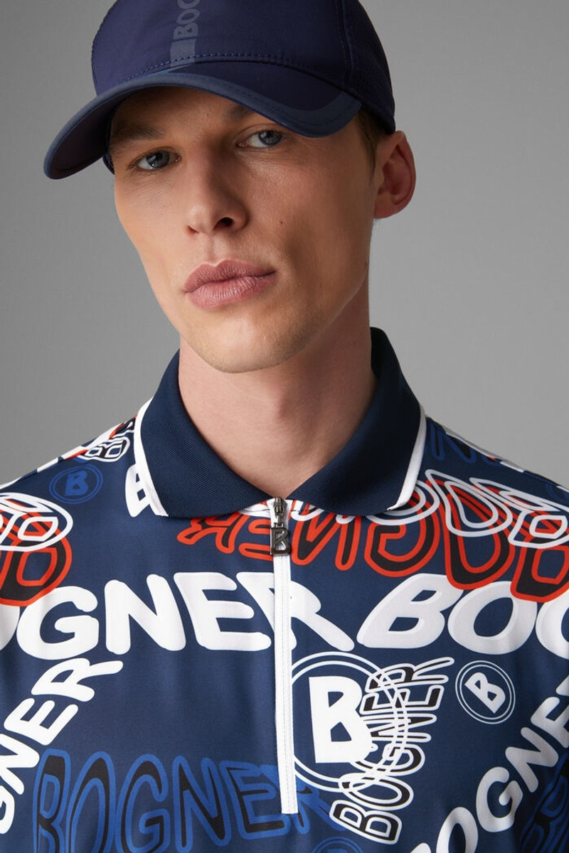 Cody Functional polo shirt in Dark blue/Red 4