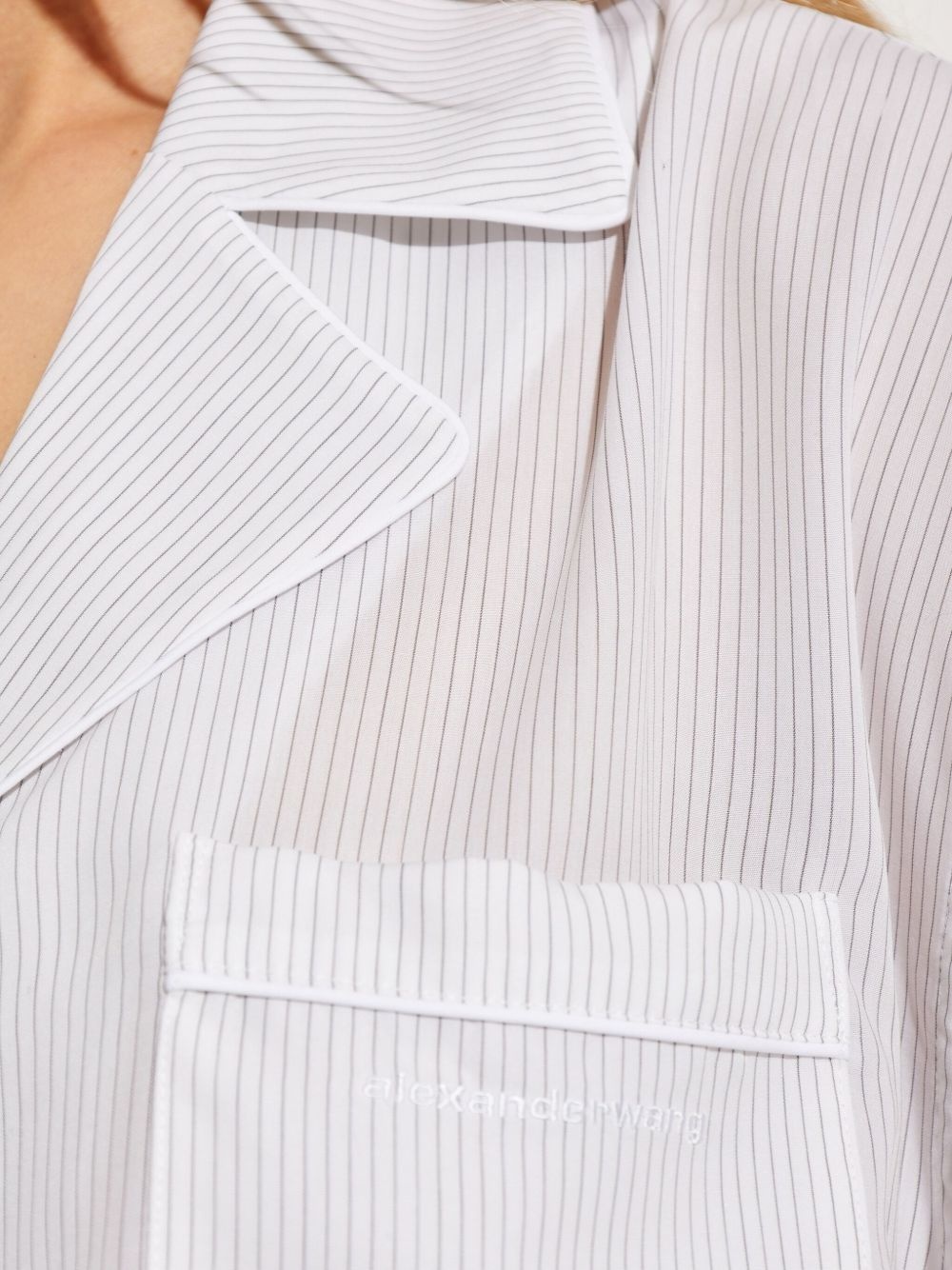 pinstripe short-sleeve top - 5