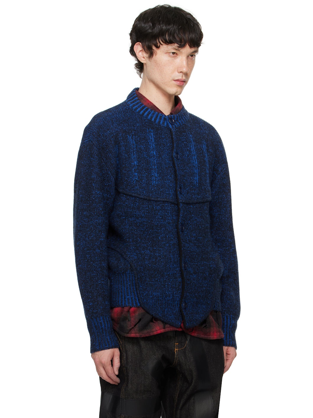 Black & Blue Two-Tone Corset Cardigan - 2
