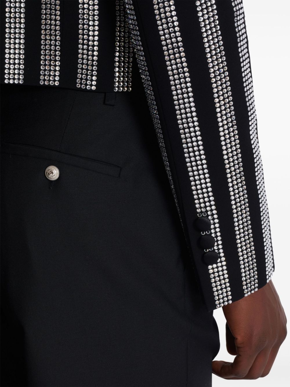 rhinestone-embellished spencer jacket - 7