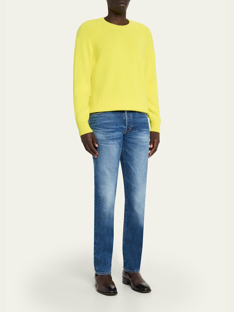 TOM FORD Men's Light Wash Selvedge Straight Fit Jeans outlook