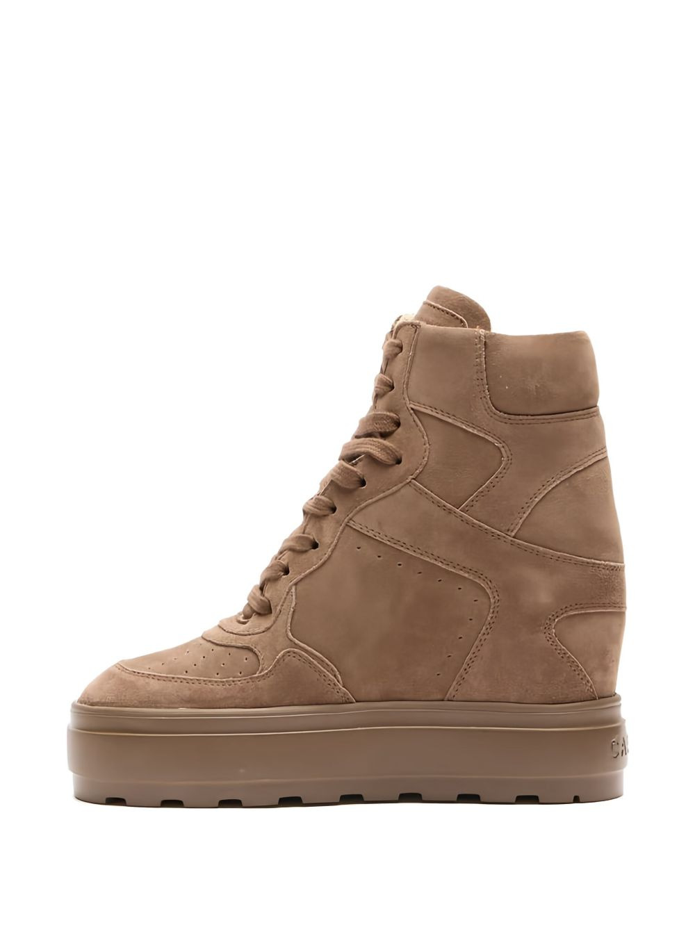 80mm lace-up wedge-heel sneakers - 4
