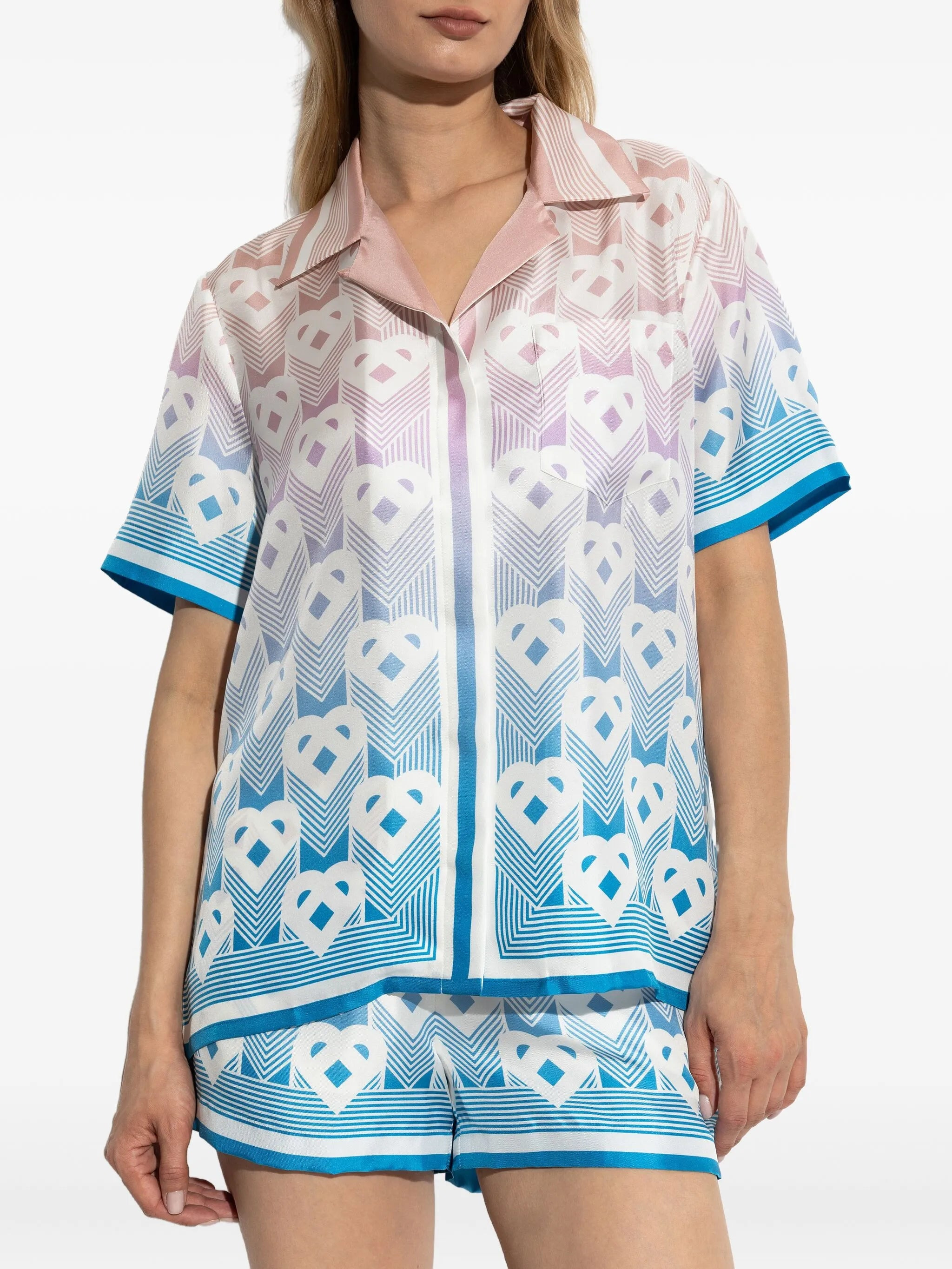 Casablanca Heart-monogram Silk Shirt - 3