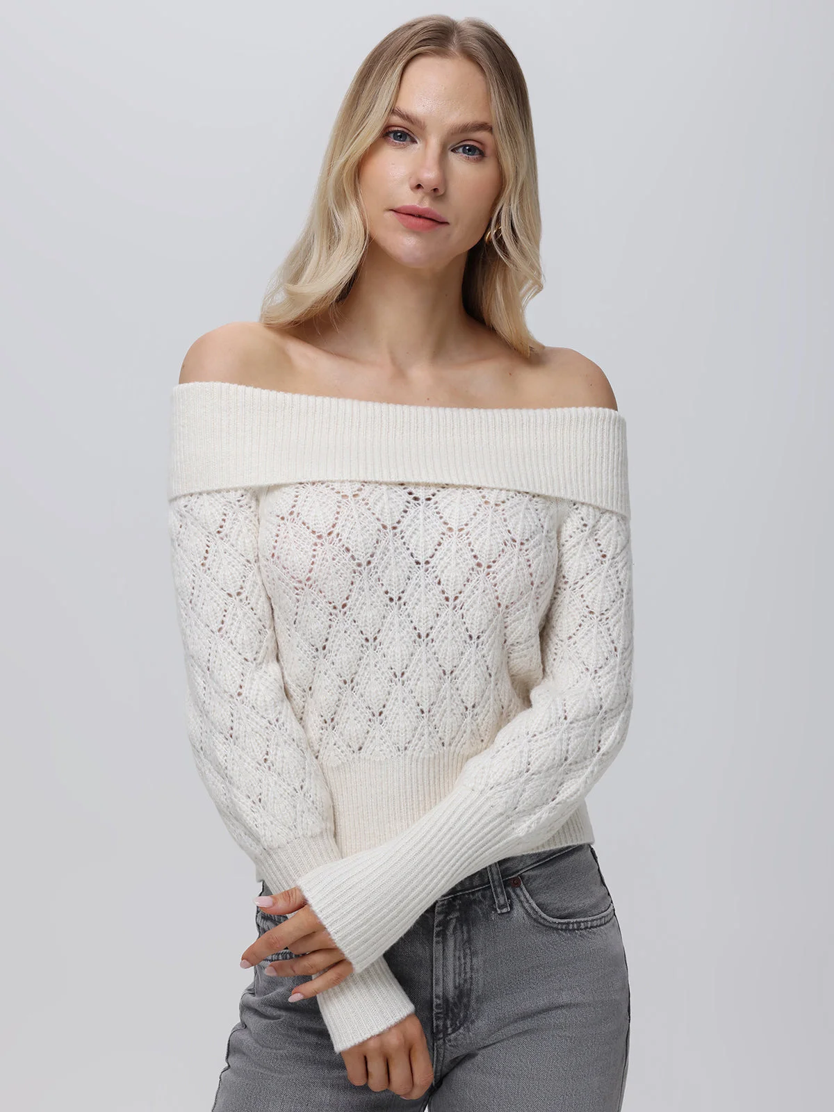 Camila: Off The Shoulder Sweater - 1