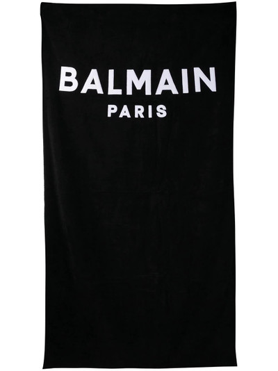 Balmain logo beach towel outlook