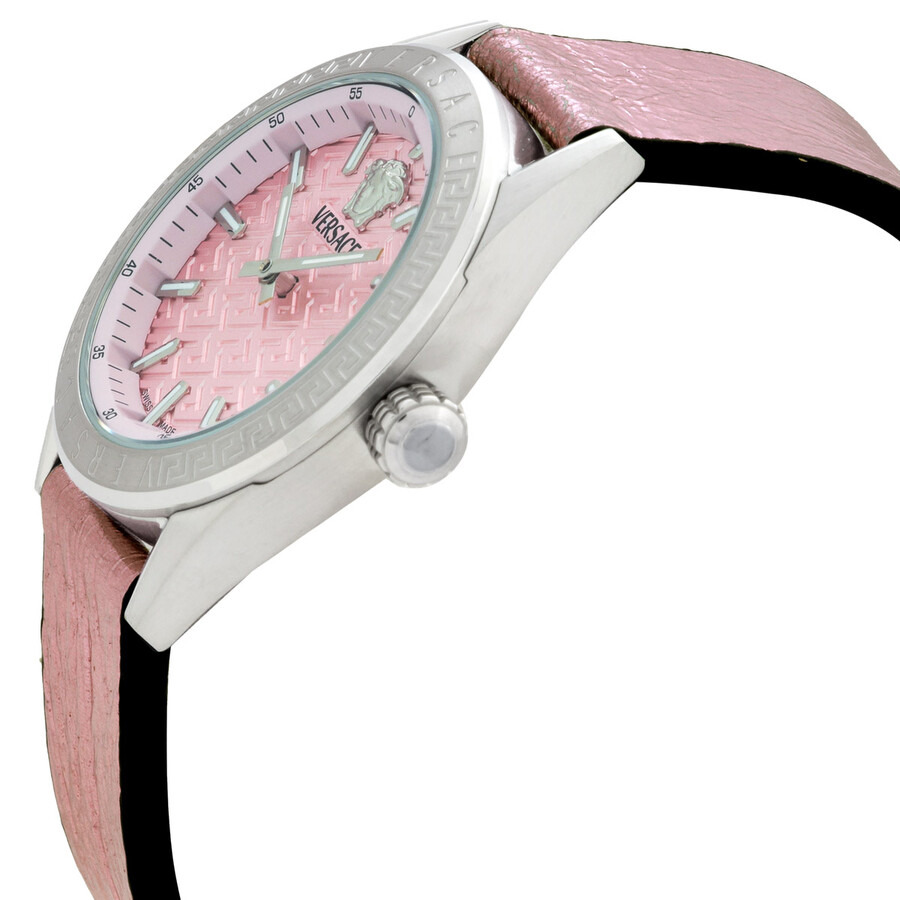 Versace V-Code Quartz Pink Dial Ladies Watch VE8I00124 - 2