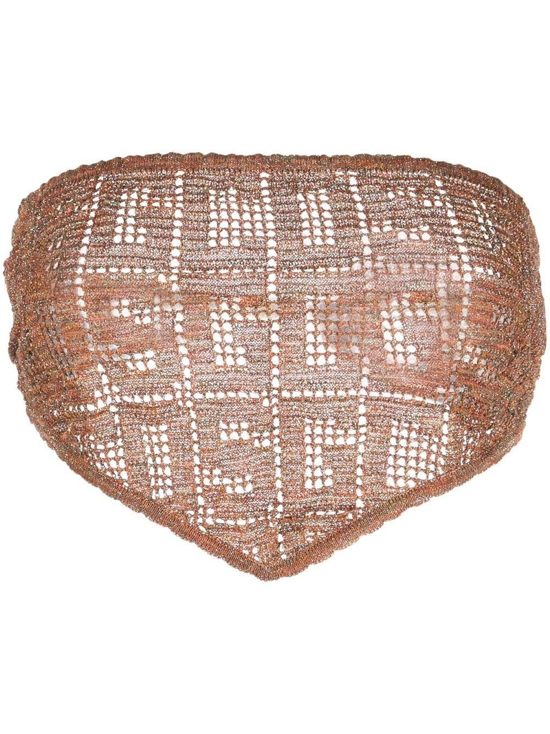 macramé monogram bandana top 1