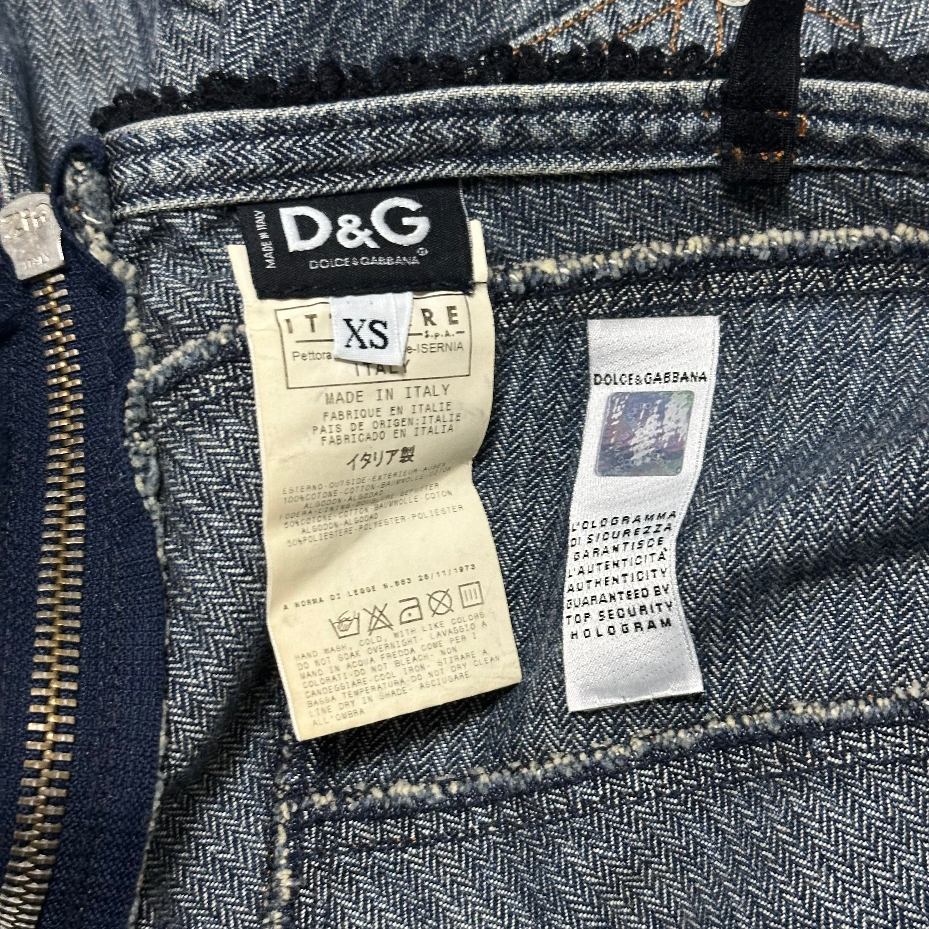 D&G - D&G Spring Summer 2004 Patchwork Denim Bustier - 6