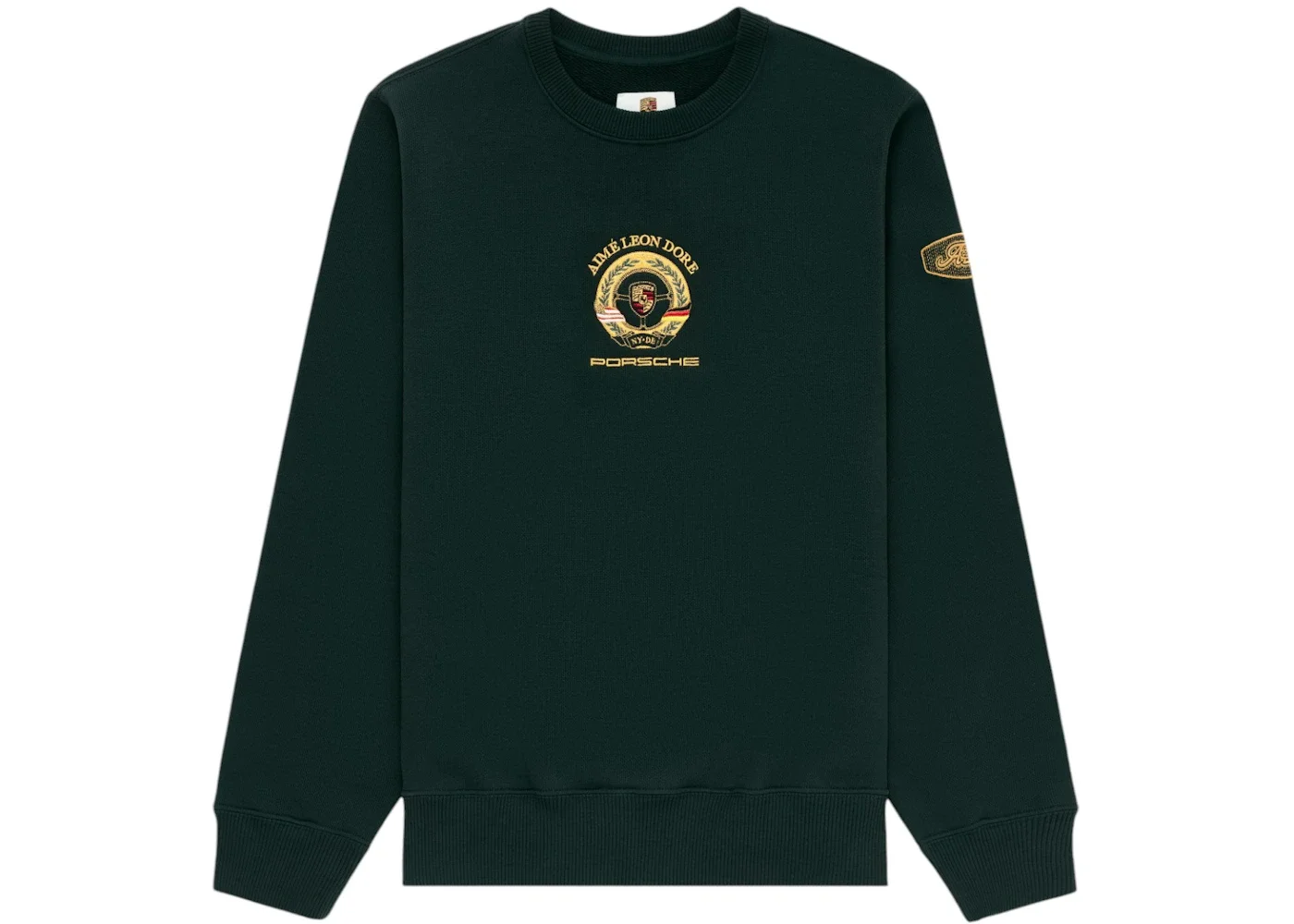 Aime Leon Dore x Porsche 993 Turbo Embroidered Crewneck Sweatshirt Pine Grove - 1