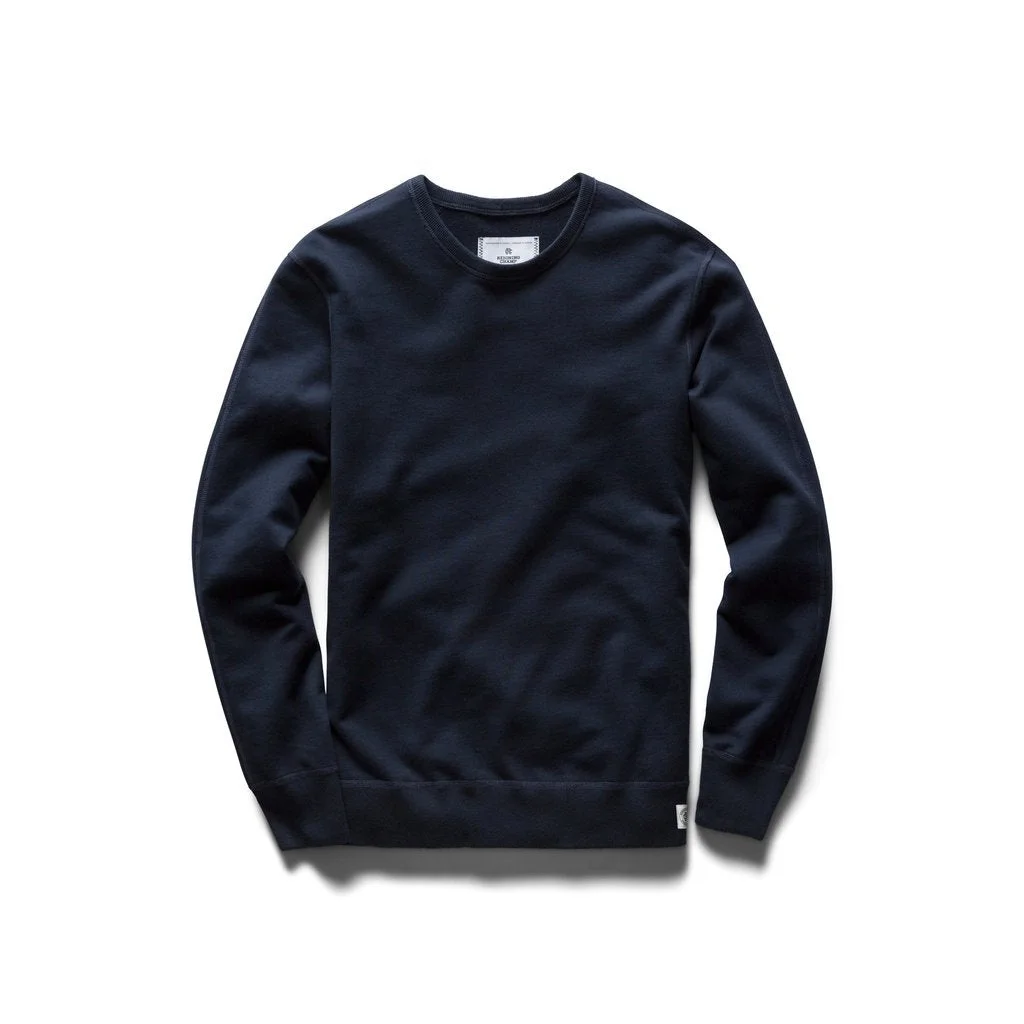 Lightweight Terry Crewneck Navy - 1