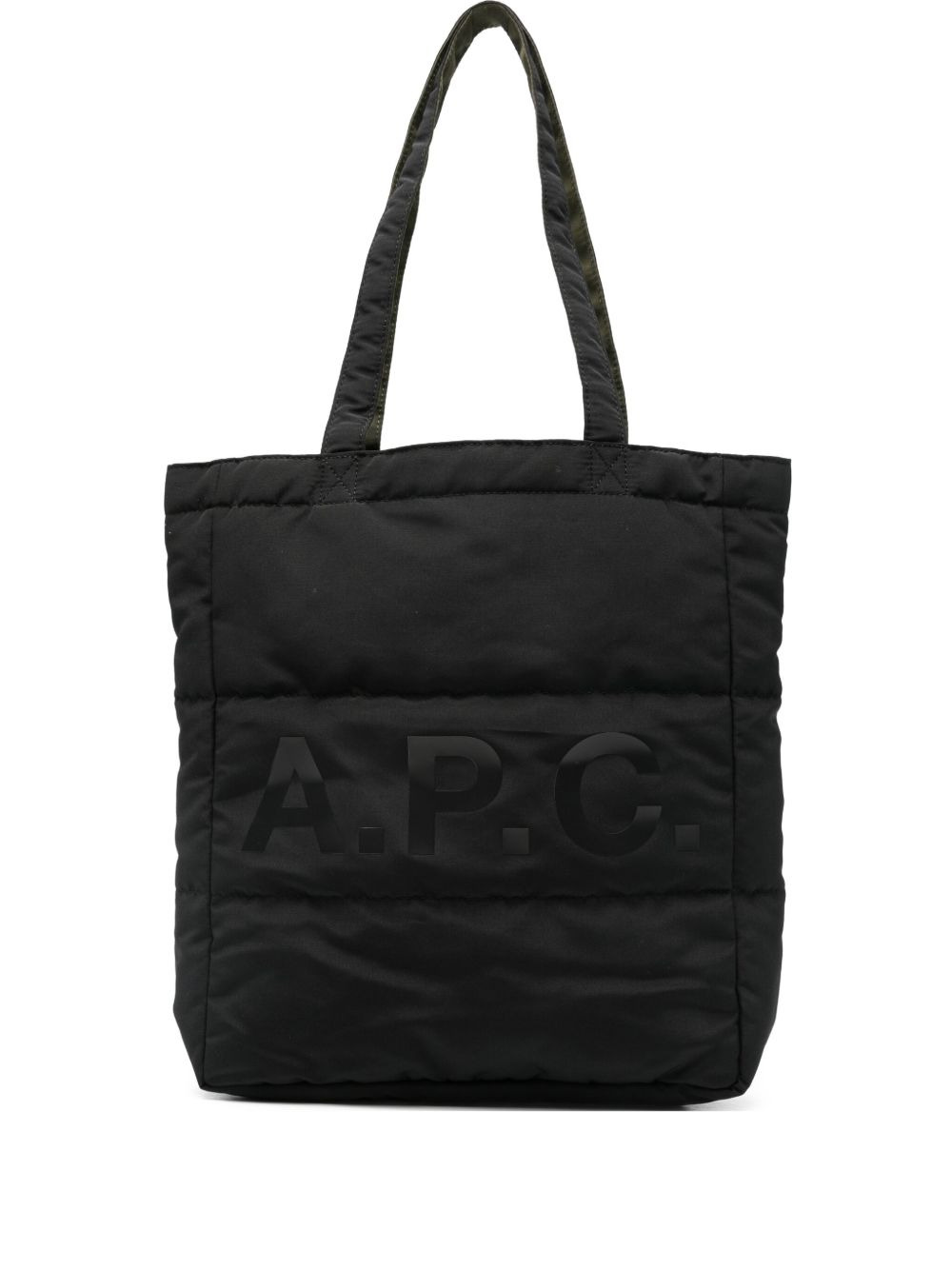 logo-print quilted tote bag - 1