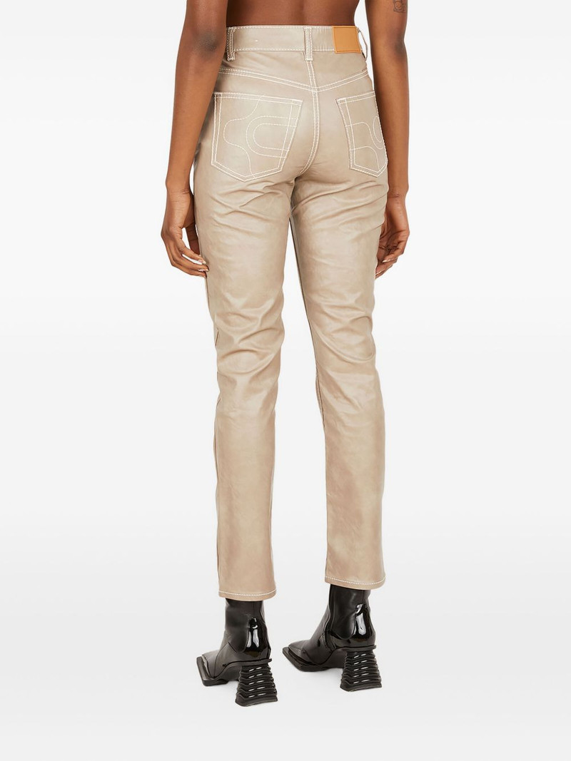 shiny cropped trousers 4