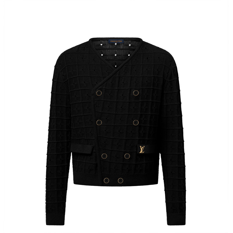 Double-Breasted Knit Jacket 1