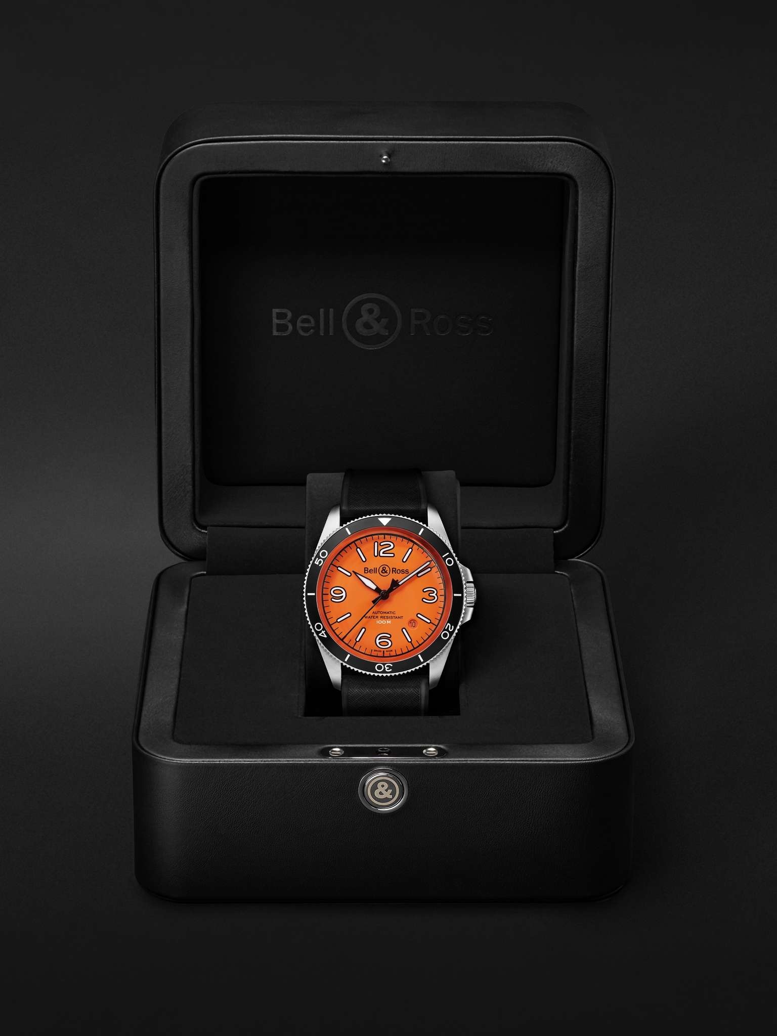 BR V2-92 Orange Limited Edition Automatic 41mm Stainless Steel and Rubber Watch, Ref.No. BRV292-O-ST - 8